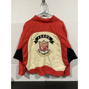 San Francisco 49ers Vintage Windbreaker By Cliff Engle Full Zip Jacket Sz Medium